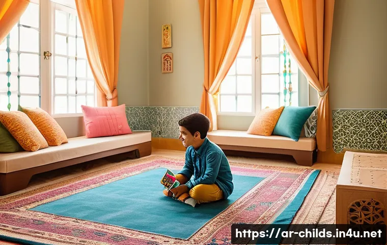 아동심리상담 실기시험 대비법 - A warm and inviting counseling room designed for child therapy sessions in an Arabic cultural settin...